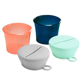 Foto 1 | Foto 1 | Recipientes Para Aperitivos Boon Snug Para Niños Pequeños Con Tapas Y 2 Tazas Color Rosa Y Azul - Venta Internacional.