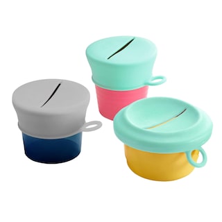 Foto 3 | Foto 3 | Recipientes Para Aperitivos Boon Snug Para Niños Pequeños Con Tapas Y 2 Tazas Color Rosa Y Azul - Venta Internacional.