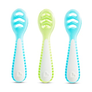Foto 1 | Foto 1 | Cucharas Para Bebés Munchkin Gentle Dip Para Autoalimentación, Paquete De 3 Unidades, Azul/verde - Venta Internacional.