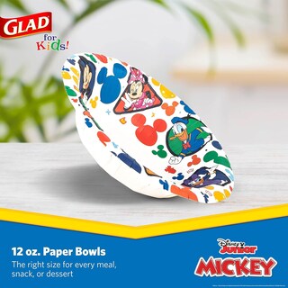 Foto 2 | Foto 2 | Cuencos De Papel Glad Para Niños Disney Mickey And Friends, 350 Ml, 40 Unidades - Venta Internacional.