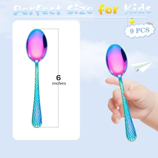 Foto 2 | Foto 2 | Juego De Cubiertos Lianyu Rainbow De Acero Inoxidable Para Niños, 9 Piezas - Venta Internacional.