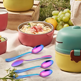 Foto 3 | Foto 3 | Juego De Cubiertos Lianyu Rainbow De Acero Inoxidable Para Niños, 9 Piezas - Venta Internacional.