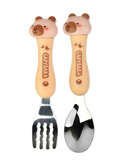 Foto 2 | Foto 2 | Tenedor Y Cuchara Sopera Con Forma De Capibara + Gratis Termo Güish De Regalo