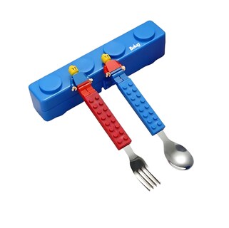 Foto 1 | Foto 1 | Juego De Cubiertos Estilo Lego Niño Niña Set Cuchara Tenedor