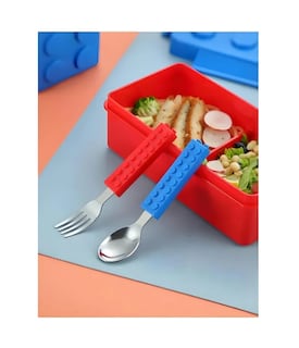 Foto 3 | Foto 3 | Juego De Cubiertos Estilo Lego Niño Niña Set Cuchara Tenedor