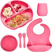 Set de Alimentación Bluelander de Silicon 6 Piezas color Rosa