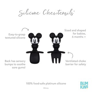 Foto 5 | Foto 5 | Juego De Utensilios Para Masticar Bumkins Disney Baby Mickey Mouse, 6 M+ - Venta Internacional.