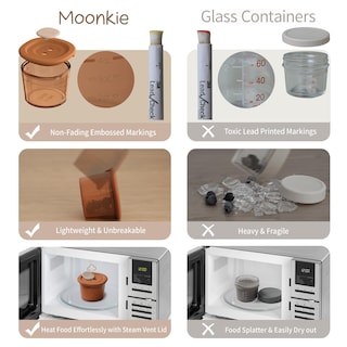 Foto 2 | Foto 2 | Contenedores De Comida Para Bebés Moonkie De Silicona De 120 Ml Con Tapas Herméticas - Venta Internacional.