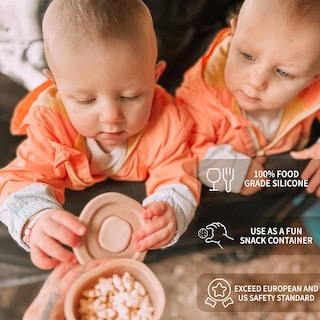 Foto 3 | Foto 3 | Contenedores De Comida Para Bebés Moonkie De Silicona De 120 Ml Con Tapas Herméticas - Venta Internacional.