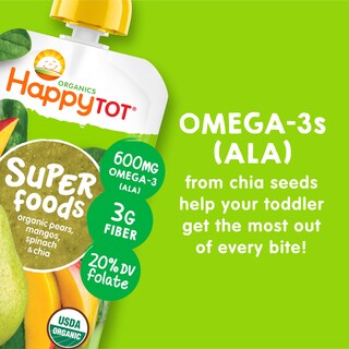 Foto 4 | Foto 4 | Bolsitas De Comida Para Bebés Happytot Stage 4, Sin Gluten, Veganas, 125 Ml X 16 - Venta Internacional.