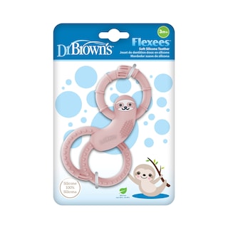 Foto 2 | Foto 2 | Mordedera para Bebé Dr. Brown's Flexees Perezoso Rosa de Silicona más de 3 M - Venta Internacional