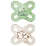 Chupones Mam Baby Start Verde y Beige de 0-3 Meses 2 Piezas