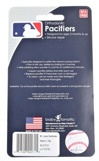 Foto 2 | Foto 2 | Chupetes Baby Fanatic Mlb St. Louis Cardinals, Paquete De 2 - Venta Internacional.