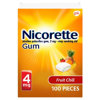 Foto 1 | Foto 1 | Chicle De Nicotina Nicorette Fruit Chill, 4 Mg, Para Dejar De Fumar, 100 Unidades - Venta Internacional.