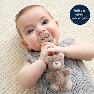 Foto 2 | Foto 2 | Set De Chupete Y Adorno Itzy Ritzy Natural Rubber Bear 0-6m - Venta Internacional.