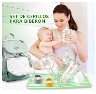 Foto 5 | Foto 5 | Cepillo Limpieza Biberones Silicon Sujetador Juego Kit 7en1
