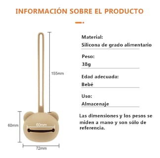 Foto 4 | Foto 4 | Porta Chupones Bebé Lab.g Silicona Estuche Para Guardar Chupete Beige