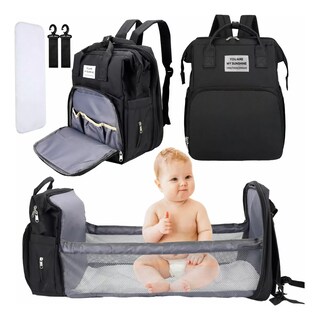Foto 1 | Foto 1 | Mochila Pañalera Cambiador Andromeda Inc 74851 color Negro Multifuncional
