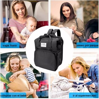 Foto 2 | Foto 2 | Mochila Pañalera Cambiador Andromeda Inc 74851 color Negro Multifuncional