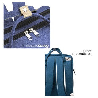 Foto 2 | Foto 2 | Mochila Pañalera Cuna Impermeable Multifunción Eo Safe Imports Esi- 11495 Azul