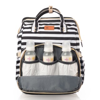 Foto 4 | Foto 4 | Mochila Pañalera Debug Para Bebé Con Cambiador Cuna, Color Blanco-negro