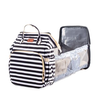 Foto 5 | Foto 5 | Mochila Pañalera Debug Para Bebé Con Cambiador Cuna, Color Blanco-negro