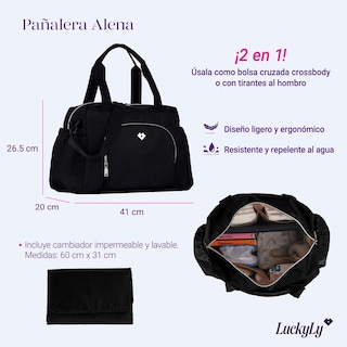 Foto 5 | Foto 5 | Pañalera Moderna Alena Luckyly Múltiples Compartimentos Repelente Al Agua Bolsas Térmicas Biberón Con Cambiador Impermeable