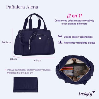 Foto 5 | Foto 5 | Pañalera Moderna Alena Luckyly Múltiples Compartimentos Repelente Al Agua Bolsas Térmicas Biberón Con Cambiador Impermeable