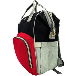 Foto 5 | Foto 5 | Mochila Pañalera Land Moderna Practica Bebes Térmica Oxford Negro Rojo