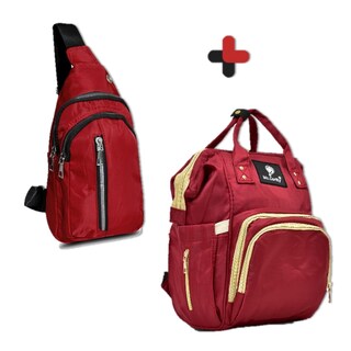 Foto 1 | Foto 1 | Pañalera y Corssbody Mccarthy Vino