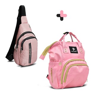 Foto 1 | Foto 1 | Pañalera y Corssbody Modelo Coral Mccarthy Rosa