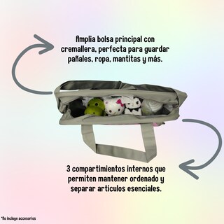Foto 3 | Foto 3 | Pañalera Rombos Corazones Color Gris