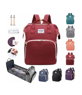 Foto 1 | Foto 1 | Mochila Panalera Cuna Impermeable Multifunción Bebe Viaje Color Rojo