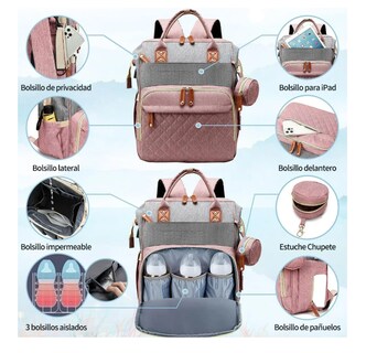 Foto 3 | Foto 3 | Pañalera Mochila Impermeable Pañaleras Para Bebe