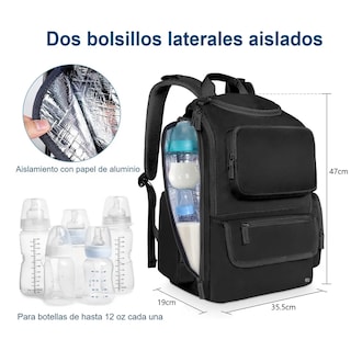 Foto 3 | Foto 3 | Mochila Pañalera Para Bebé Impermeable Eo Safe Imports Esi-21112 Negro