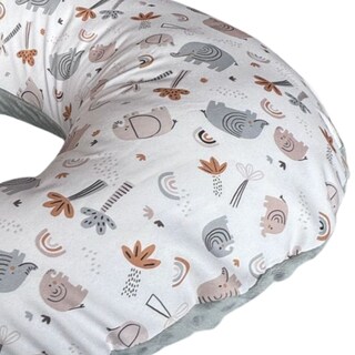 Foto 2 | Foto 2 | Almohada Cojín Lactancia Amamantar Bebé Mãe Baby Antirreflujo Cómodo(elefantes)premium Tela Muy Suave Hipoalergénicas Fresco