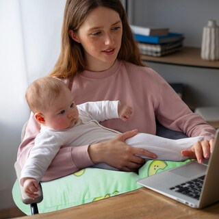 Foto 8 | Foto 8 | Almohada Cojín Lactancia Amamantar Bebé Mãe Baby Antirreflujo Cómodo(aguacatitos)premium Tela Muy Suave Hipoalergénicas Fresco