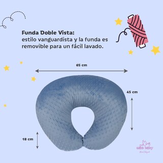 Foto 3 | Foto 3 | Almohada Cojín Lactancia Amamantar Bebé Mãe Baby Antirreflujo Cómodo(azul)premium Tela Muy Suave Hipoalergénicas Fresco