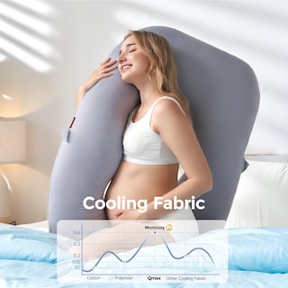 Foto 2 | Foto 2 | Almohada De Embarazo Momcozy U Pro Con Funda De Refrigeración, Color Gris - Venta Internacional.