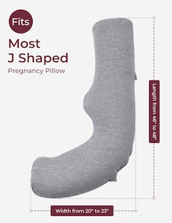 Foto 2 | Foto 2 | Funda De Almohada Para Embarazo Momcozy, Poliéster Gris En Forma De J - Venta Internacional.