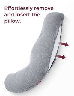 Foto 5 | Foto 5 | Funda De Almohada Para Embarazo Momcozy, Poliéster Gris En Forma De J - Venta Internacional.