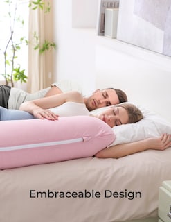 Foto 6 | Foto 6 | Almohada Corporal Momcozy En Forma De J Para Embarazo Con Funda De Jersey Rosa - Venta Internacional.