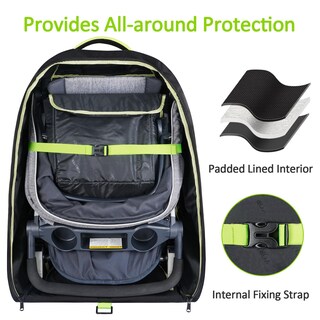 Foto 3 | Foto 3 | Bolsa De Viaje Para Cochecito Yorepek Acolchada Con Ruedas Para Avión - Venta Internacional.