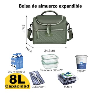Foto 2 | Foto 2 | Lonchera Térmica Gran Capacidad 8l Eo Safe Imports Esi-19515 Verde