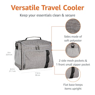 Foto 3 | Foto 3 | Bolsa Térmica Amazon Basics Con Aislamiento Suave Con Capacidad Para 24 Latas, Gris - Venta Internacional.