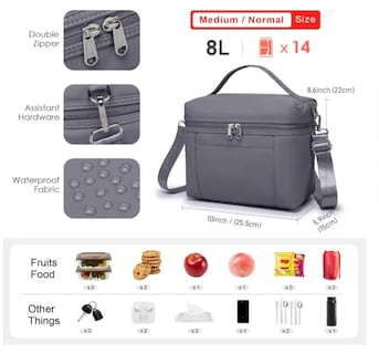Foto 2 | Foto 2 | Xtellar - Lonchera Térmica Premium Para Mujeres - Ligera E Impermeable Ideal Para El Trabajo