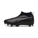 Tenis Para Fútbol Puma Ultra 5 Match Laceless Tacos Jr Para Niños Negro