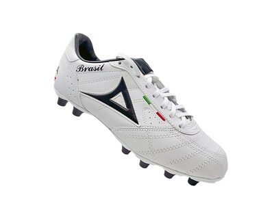 Foto 3 | Foto 3 | Pirma Tenis Brasil, Zapatos De Fútbol, Blanco Con Negro, Tacos De Goma