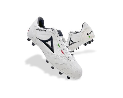 Foto 4 | Foto 4 | Pirma Tenis Brasil, Zapatos De Fútbol, Blanco Con Negro, Tacos De Goma