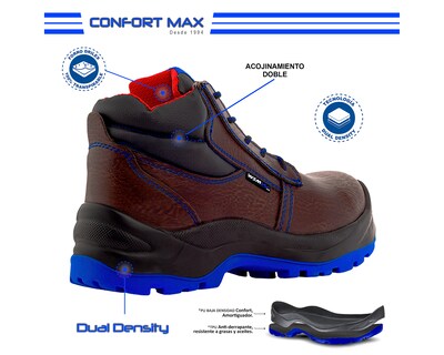 Foto 3 | Foto 3 | Zapato De Seguridad Industrial Wsm 2958-mt Color Marrón - Cómodo Y Ligero